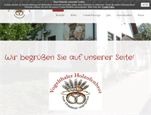 Tablet Screenshot of huber-holzofenbrot.de